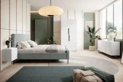 Bogart Szafy*ASHA SZAFA 100 2D - biały mat / czarne uchwyty / cokół