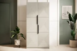 Bogart Szafy*ASHA SZAFA 100 2D - cashmere / czarne uchwyty / cokół