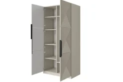 Bogart Szafy*ASHA SZAFA 100 2D - cashmere / czarne uchwyty / cokół