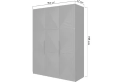 Bogart Szafy*ASHA SZAFA 150 3D - czarny mat / artisan / czarne uchwyty / cokół