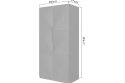 Bogart Szafy*ASHA SZAFA 100 2D - czarny mat / artisan / czarne uchwyty / cokół