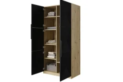 Bogart Szafy*ASHA SZAFA 100 2D - czarny mat / artisan / czarne uchwyty / cokół