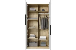 Bogart Szafy*ASHA SZAFA 100 2D - rivier stone / artisan / czarne uchwyty / cokół