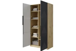 Bogart Szafy*ASHA SZAFA 100 2D - rivier stone / artisan / czarne uchwyty / cokół