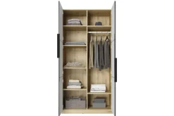 Bogart Szafy*ASHA SZAFA 100 2D - rivier stone / artisan / czarne uchwyty / cokół