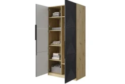 Bogart Szafy*ASHA SZAFA 100 2D - rivier stone / artisan / czarne uchwyty / cokół