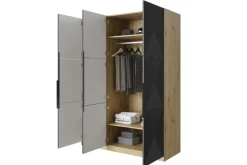 Bogart Szafy*ASHA SZAFA 150 3D - rivier stone / artisan / czarne uchwyty / cokół