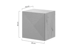 Bogart Szafki I Regały*ASHA SZAFKA WISZĄCA 40 1D - czarny mat / artisan