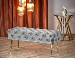 Halmar Fotele*ATHENA ławka popielaty / złoty (1p=1szt)1 sztuka