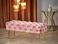 Halmar Fotele*ATHENA ławka różowy / złoty (1p=1szt)1 sztuka