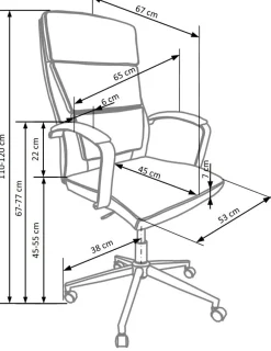 Halmar Fotele*AURELIUS fotel gabinetowy biały1 sztuka