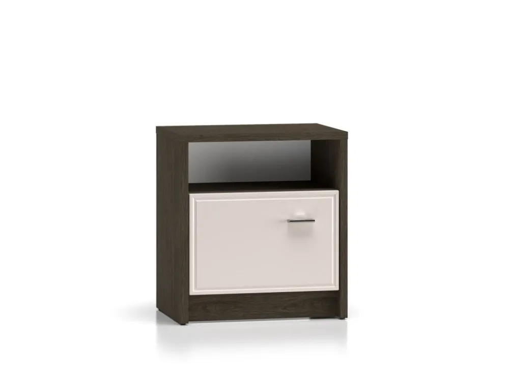 ML Meble Szafki Nocne*Avante 08 dąb windmill / MDF cashmere połysk - szafka nocna 1D