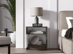 ML Meble Szafki Nocne*Avante 08 dąb windmill / MDF cashmere połysk - szafka nocna 1D