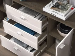 ML Meble Komody*Avante 04 dąb windmill / MDF cashmere połysk - komoda 2D3S