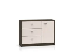 ML Meble Komody*Avante 05 dąb windmill / MDF cashmere połysk - komoda 1D3S