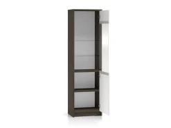 ML Meble Witryny*Avante 02 dąb windmill / MDF cashmere połysk - witryna 1DL/P