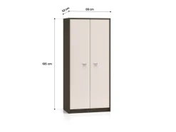 ML Meble Szafy*Avante 01 dąb windmill / MDF cashmere połysk - szafa 2D