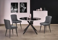 Halmar Stoły*AVELAR blat - czarny / biały, stelaż - czarny (2p=1szt)1 sztuka