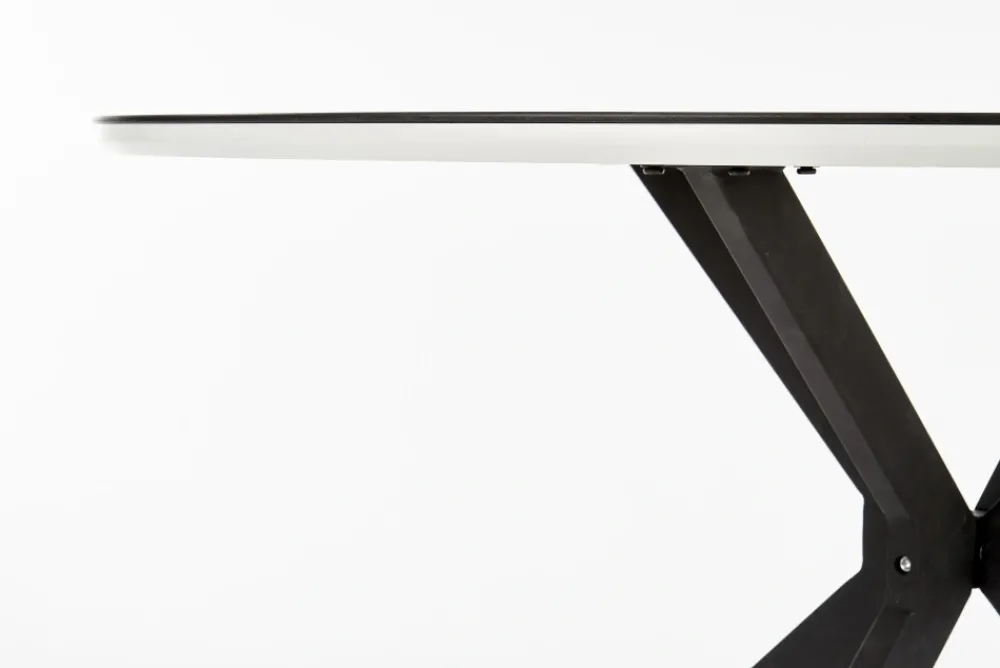 Halmar Stoły*AVELAR blat - czarny / biały, stelaż - czarny (2p=1szt)1 sztuka