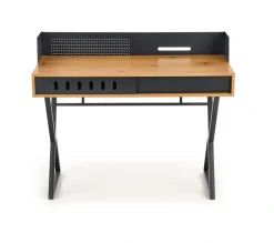 Halmar Biurka*B43 biurko dąb złoty / czarny (1p=1szt)1 sztuka