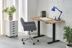 Halmar Biurka*B54 biurko z funkcją regulacji wysokości, blat - dąb artisan, stelaż - czarny (2p=1szt)1 sztuka