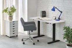 Halmar Biurka*B54 biurko z funkcją regulacji wysokości, blat - biały, stelaż - czarny (2p=1szt)1 sztuka