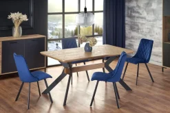 Halmar Stoły*BACARDI stół rozkładany dąb naturalny / czarny (2p=1szt)1 sztuka