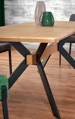 Halmar Stoły*BACARDI stół rozkładany dąb naturalny / czarny (2p=1szt)1 sztuka