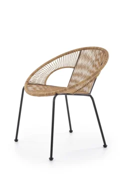 Halmar Meble Ogrodowe*BARI fotel rattanowy naturalny / czarny (1p=1szt)1 sztuka