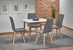 Halmar Stoły*BARRET stół kolor blat - biały mat, nogi - dąb lefkas (90-190x80x75 cm) (1p=1szt)1 sztuka