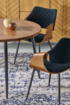 Halmar Stoły*BARRY stół okrągły, blat - orzechowy, nogi - czarny (1p=1szt)1 sztuka