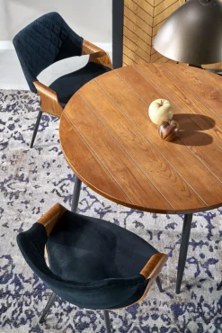 Halmar Stoły*BARRY stół okrągły, blat - orzechowy, nogi - czarny (1p=1szt)1 sztuka