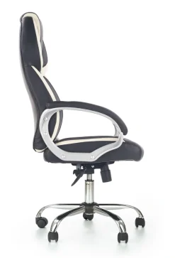 Halmar Fotele*BARTON fotel gabinetowy czarno-biały1 sztuka