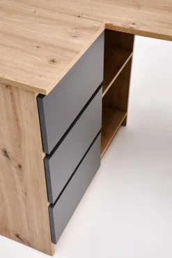 Halmar Biurka*BEGA biurko, dąb artisan / grafitowy (2p=1szt)1 sztuka