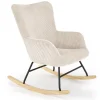 Halmar Fotele*BELMIRO fotel wypoczynkowy z funkcją kołyski, kremowy (1p=1szt)1 sztuka