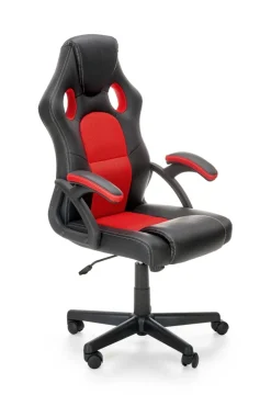 Halmar Fotele*BERKEL fotel gabinetowy czarno-czerwony (1p=1szt)1 sztuka