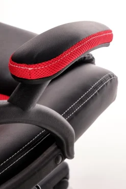 Halmar Fotele*BERKEL fotel gabinetowy czarno-czerwony (1p=1szt)1 sztuka