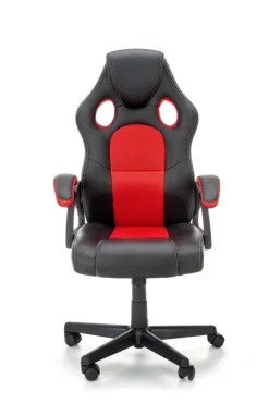 Halmar Fotele*BERKEL fotel gabinetowy czarno-czerwony (1p=1szt)1 sztuka