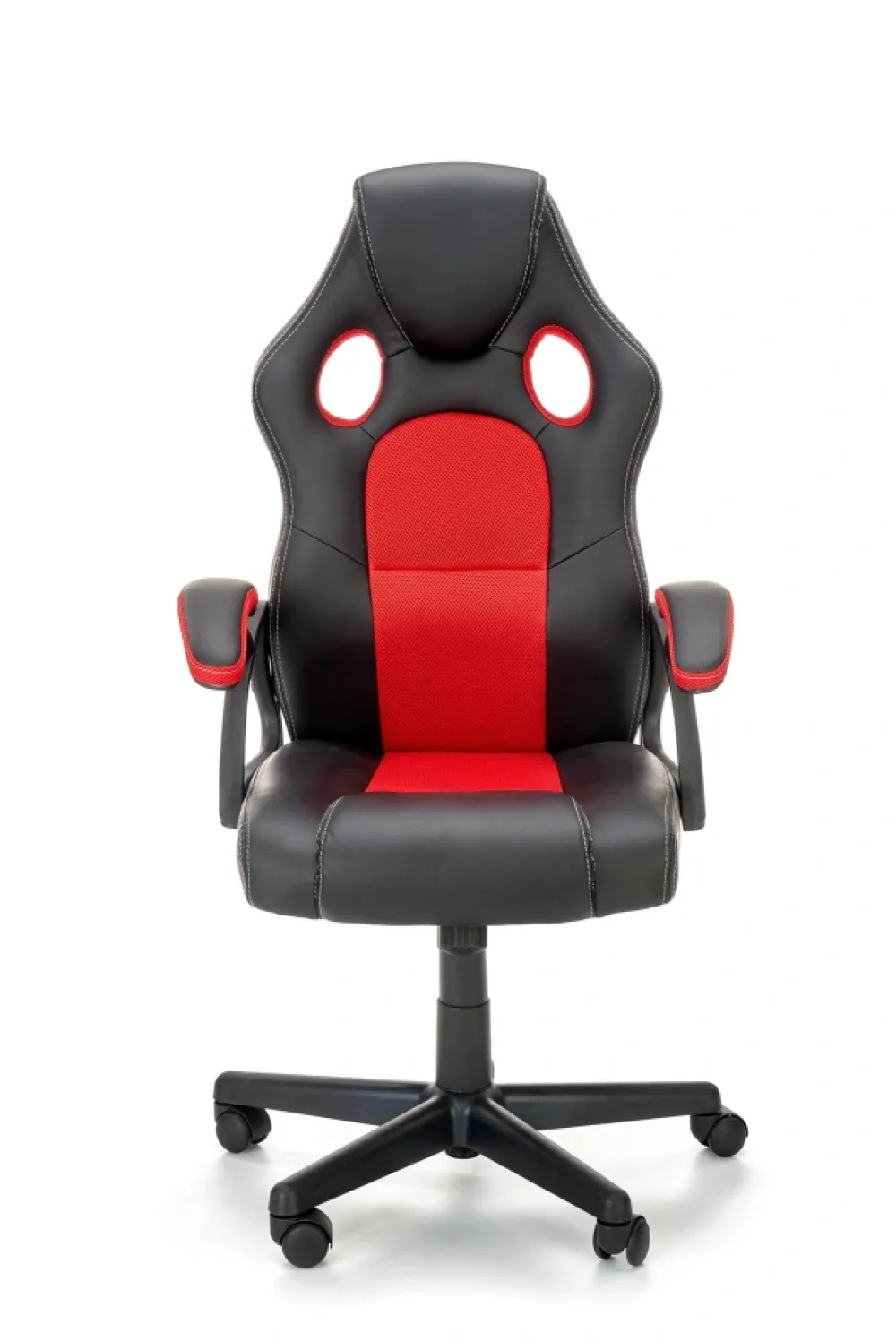 Halmar Fotele*BERKEL fotel gabinetowy czarno-czerwony (1p=1szt)1 sztuka