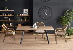 Halmar Stoły*BERLIN stół rozkładany 140-180 cm, blat - orzechowy, stelaż - czarny (2p=1szt)1 sztuka