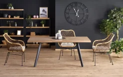 Halmar Stoły*BERLIN stół rozkładany 140-180 cm, blat - orzechowy, stelaż - czarny (2p=1szt)1 sztuka