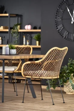 Halmar Stoły*BERLIN stół rozkładany 160/220 cm, blat - orzechowy, stelaż - czarny (1p=1szt)1 sztuka