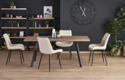 Halmar Stoły*BERLIN stół rozkładany 160/220 cm, blat - orzechowy, stelaż - czarny (1p=1szt)1 sztuka