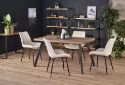 Halmar Stoły*BERLIN stół rozkładany 160/220 cm, blat - orzechowy, stelaż - czarny (1p=1szt)1 sztuka