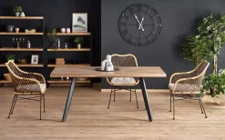 Halmar Stoły*BERLIN stół rozkładany 160/220 cm, blat - orzechowy, stelaż - czarny (1p=1szt)1 sztuka