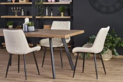 Halmar Stoły*BERLIN stół rozkładany 160/220 cm, blat - orzechowy, stelaż - czarny (1p=1szt)1 sztuka