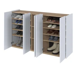 Lenart Komody Do Biura|Komody Do Przedpokoju*Biała komoda z półkami i oświetleniem LED Easy EA-01 5D