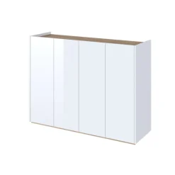 Lenart Komody Do Biura|Komody Do Przedpokoju*Biała komoda z półkami i oświetleniem LED Easy EA-02 4D