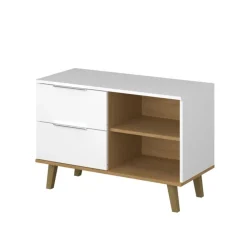 Mebelbos Komody Do Biura|Komody Młodzieżowe*Biała komoda z szufladami i półkami Neptun