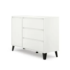 Mebelbos Komody Do Biura|Komody Do Przedpokoju*Biała komoda z szufladami i szafką, skandynawska BORG